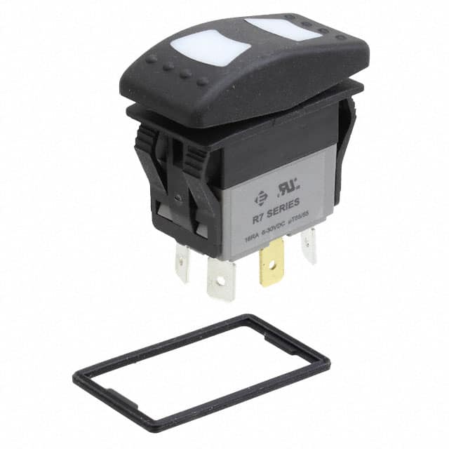 R723FE3-SXXX2B4GRW SWITCH ROCKER DPDT 16A 30V