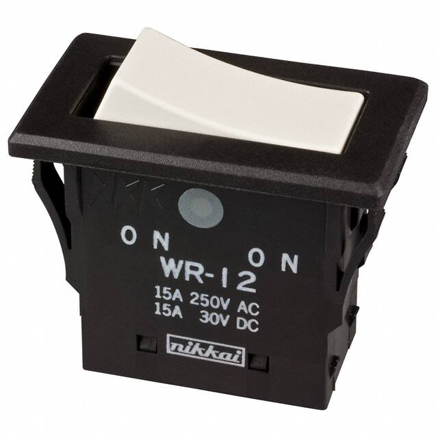 WR12BS SWITCH ROCKER SPDT 15A 125V