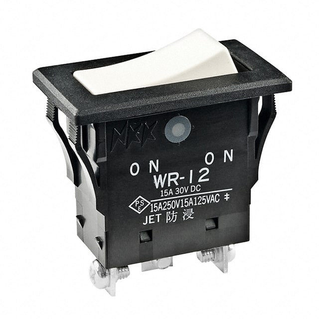 WR12BT SWITCH ROCKER SPDT 15A 125V