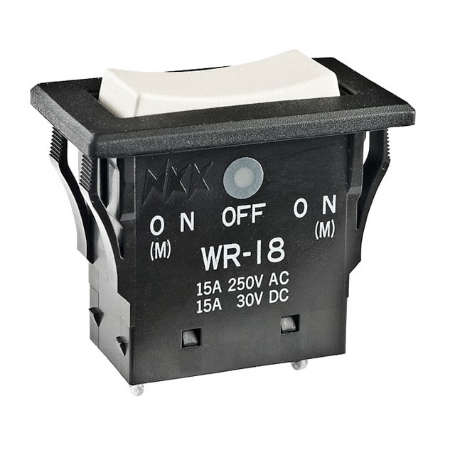 WR18BS SWITCH ROCKER SPDT 15A 125V
