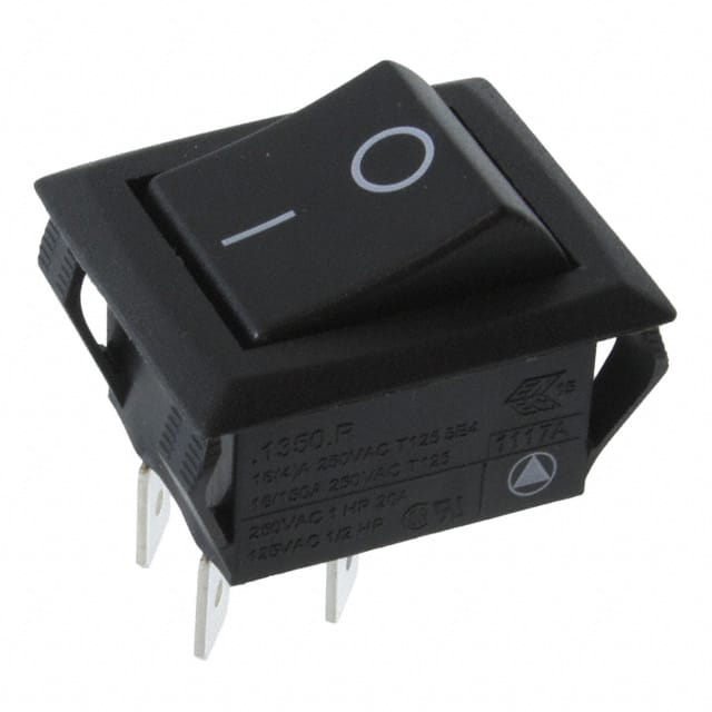 C1350ARBB-602AW-B SWITCH ROCKER DPST 20A 250V