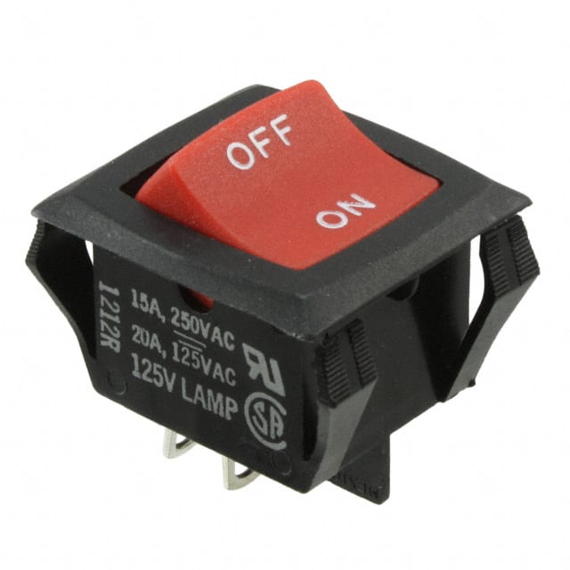 LRGSEK610-R-S-B-A/125N SWITCH ROCKER DPST 20A 125V