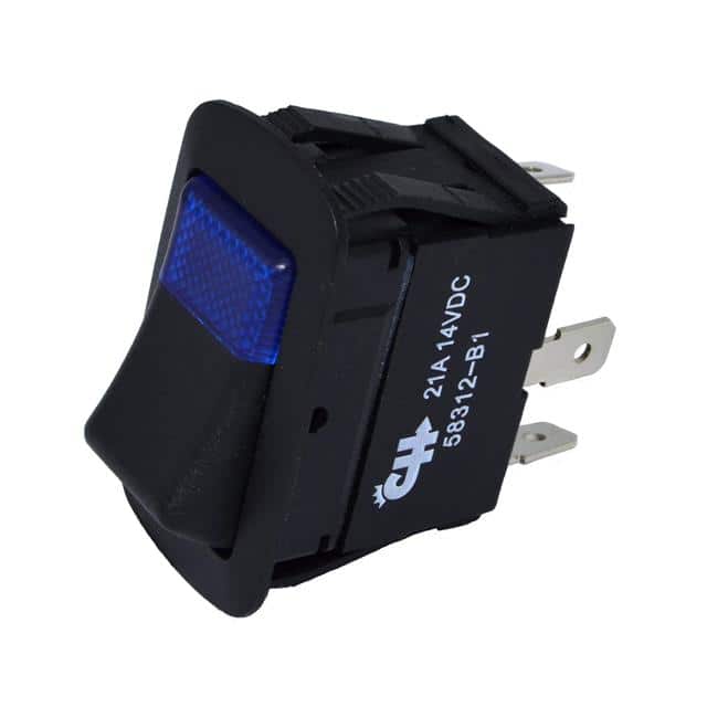 58312-B1 ROCKER  ON-ON BLUE LED