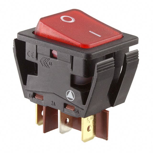C6090ALBR2-1197W-B SWITCH ROCKER DPST 20A 277V