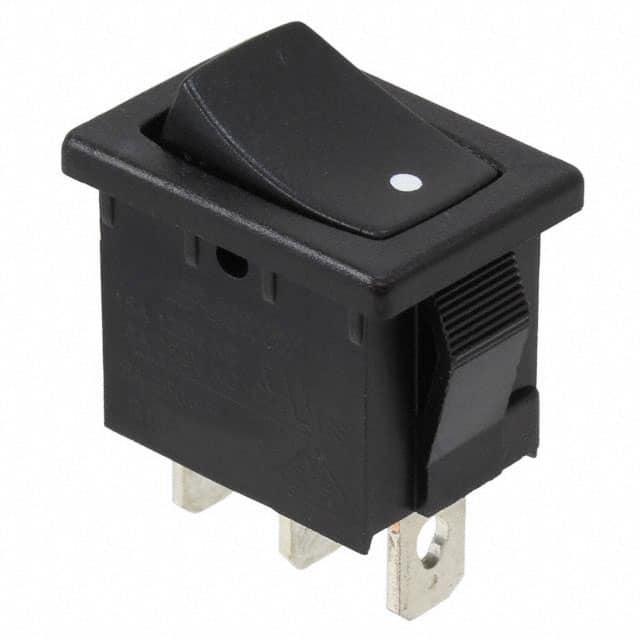 R1966CBLKBLKAF SWITCH ROCKER SPDT 15A 125V
