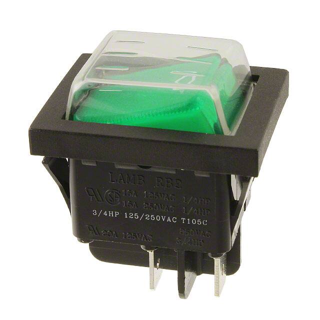RB242D1021-136/ACC-F02-1 SWITCH ROCKER DPST 20A 125V