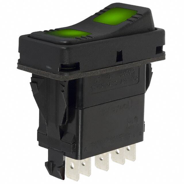SRL91-22UGG3-BB99 SWITCH ROCKER DPST 15A 125V