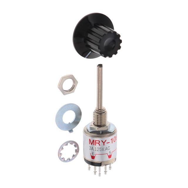 MRY106 SWITCH ROTARY 2-6POS 3A 125V