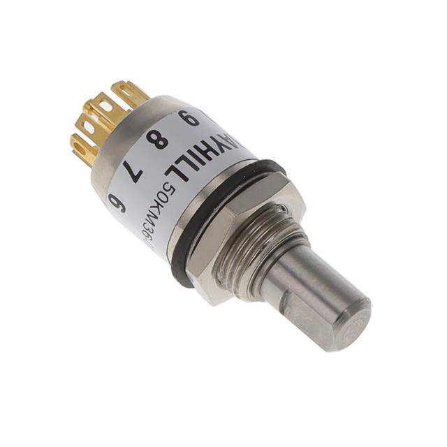 50KM36-01-1-05N SWITCH ROTARY 1/4" SHAFT, MILITA