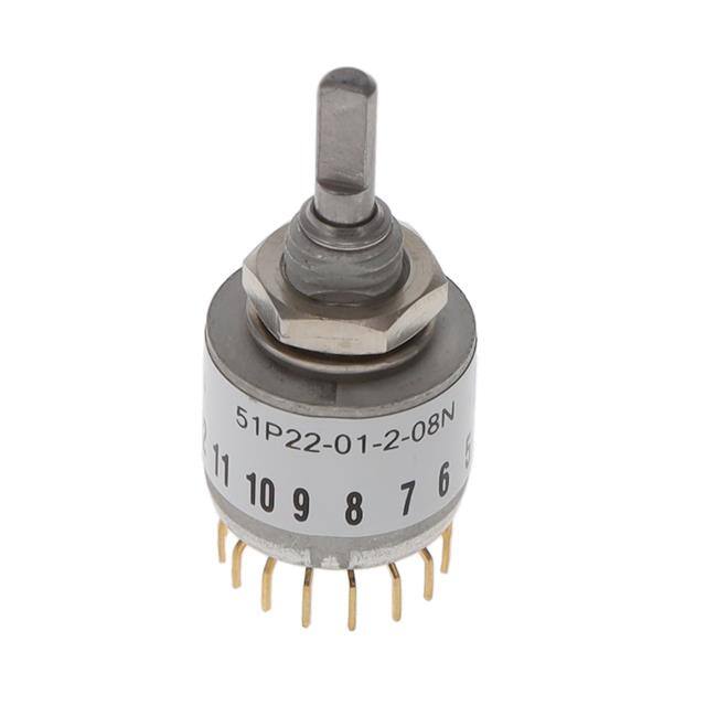 51P22-01-2-08N SWITCH ROTARY 8POS 150MA 115V