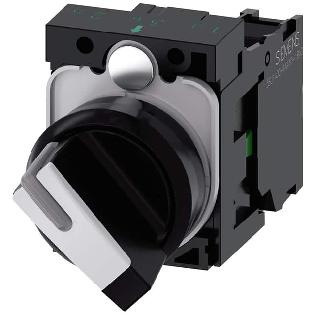 3SU11002BF601BA0 SEL SW, 2POS, MTND, SHORT HANDLE