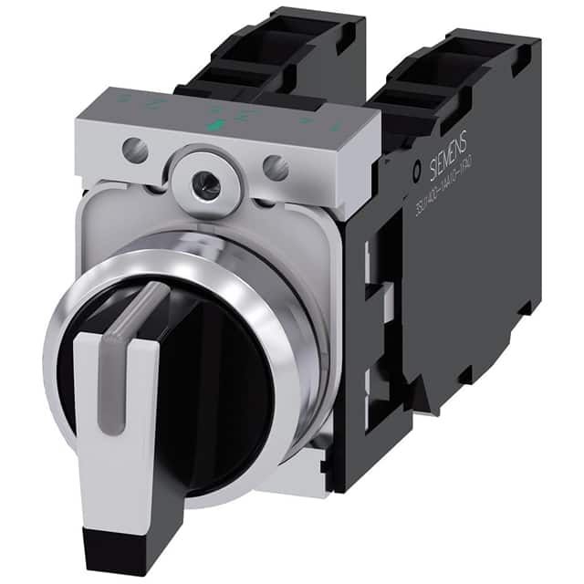 3SU11502BM601LA0 SELECTOR SWITCH. I>O<II. BLACK.