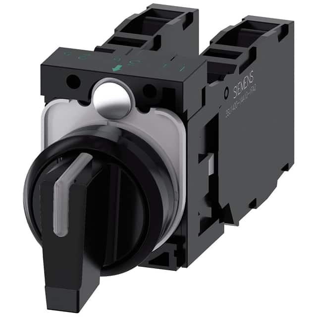 3SU11002BL101NA0 SELECTOR SWITCH. I-O-II. BLACK