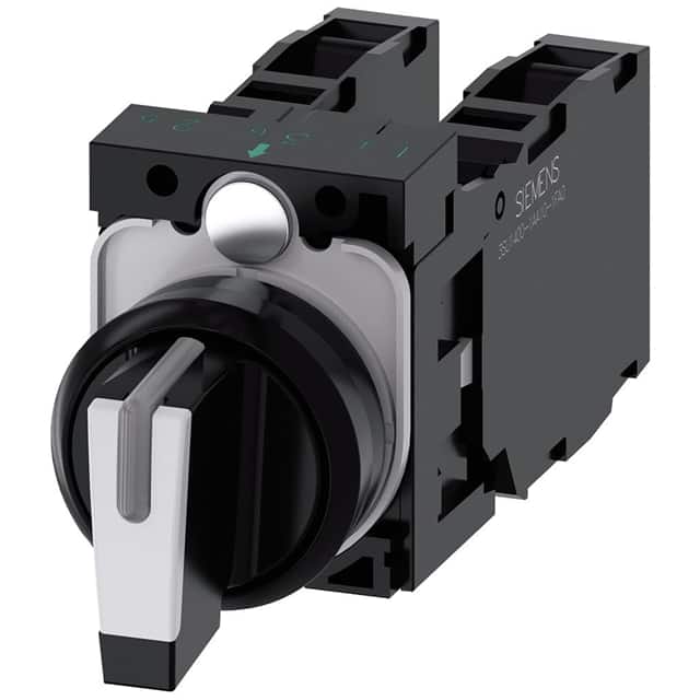 3SU11002BM601LA0 SELECTOR SWITCH. I>O<II. BLACK.