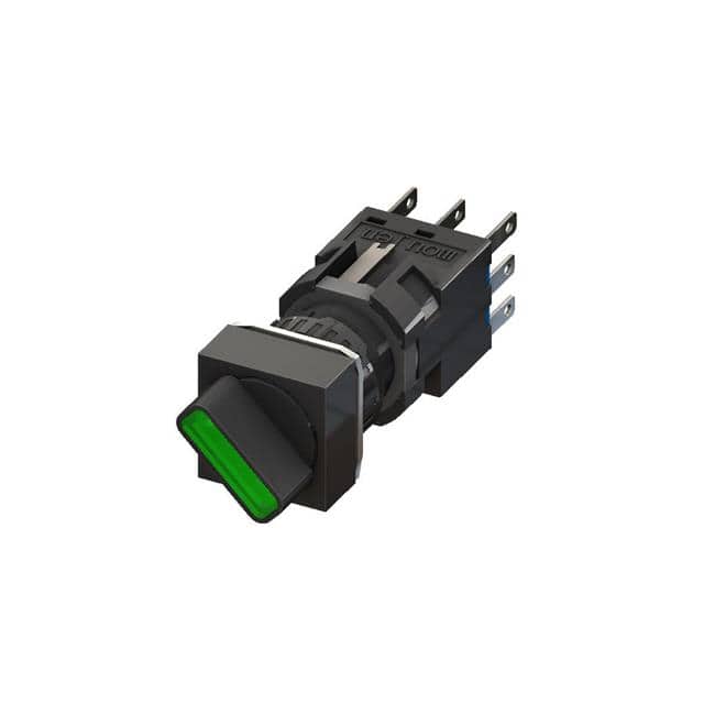 M6S-B22S1-G 2POS,SPRING-SPDT-GREEN