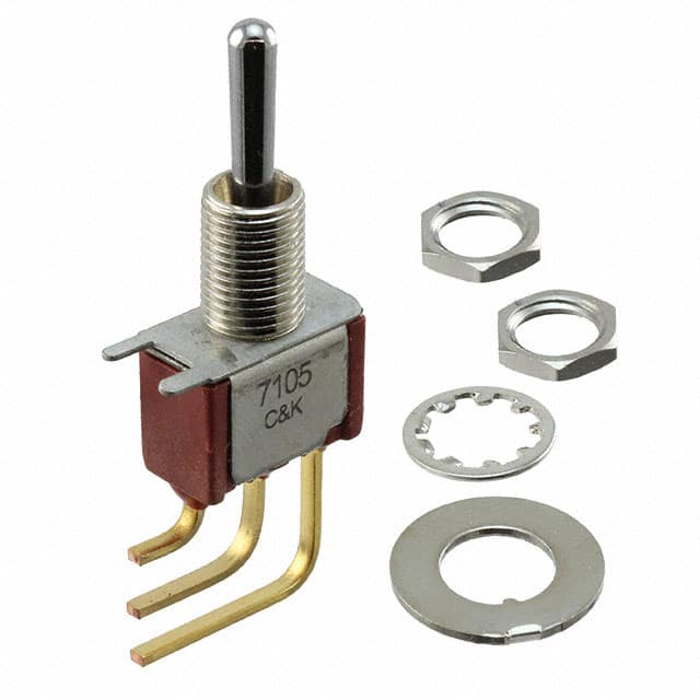 7105SYAV2BE SWITCH TOGGLE SPDT 0.4VA 20V