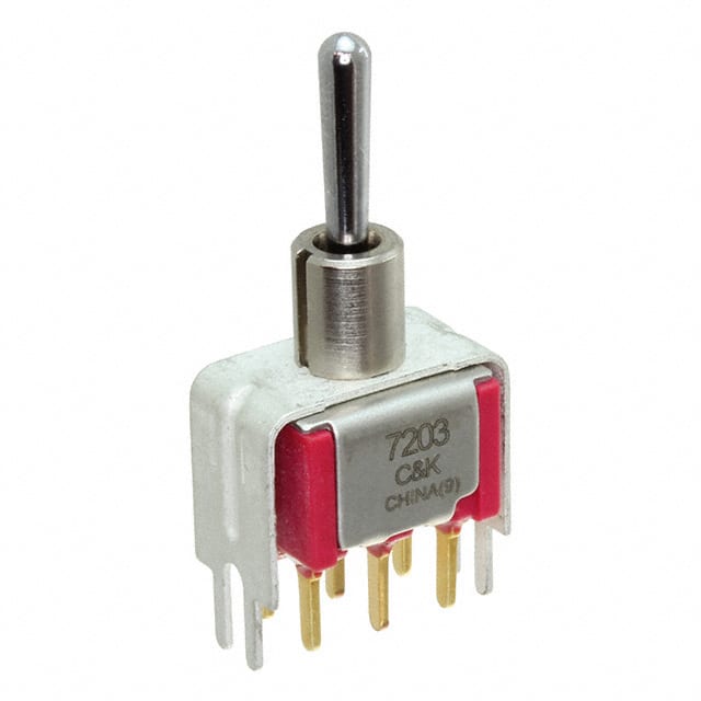 7203SD9V3BE SWITCH TOGGLE DPDT 0.4VA 20V