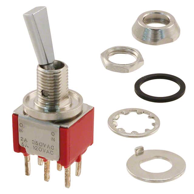 7208P3CWCQE SWITCH TOGGLE DPDT 5A 120V