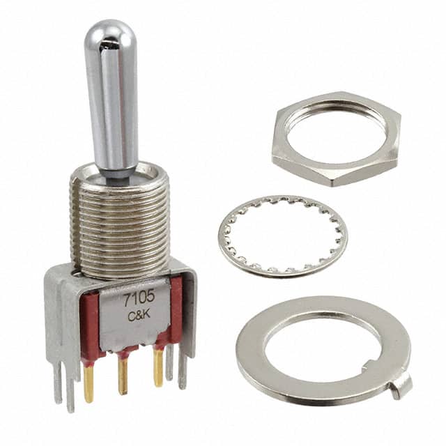 7105TCWV3BE SWITCH TOGGLE SPDT 0.4VA 20V