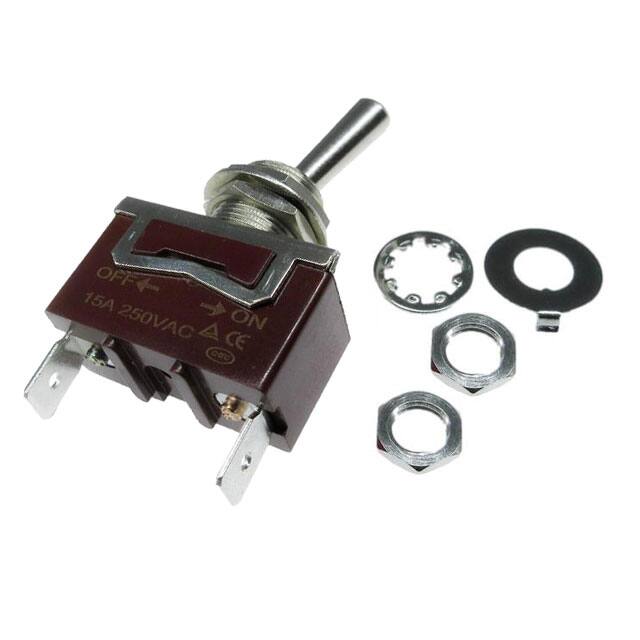 SW-T1-1A-B-K1 MEDIUM TOGGLE SWITCH, PC TERMINA