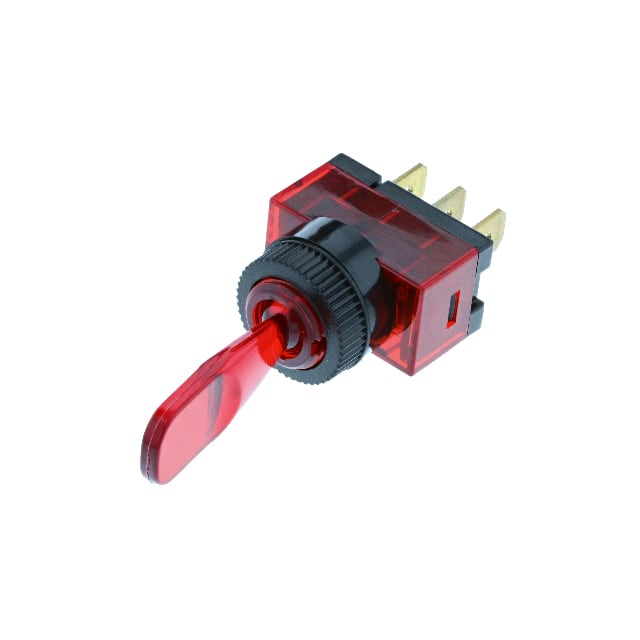 TE1-1A-DC-1-RL WEDGE TOGGLE OFF-ON RED BULB