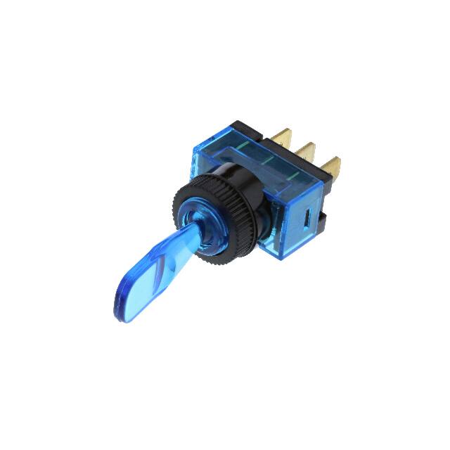 TE1-1A-DC-1-UL WEDGE TOGGLE OFF-ON BLUE BULB