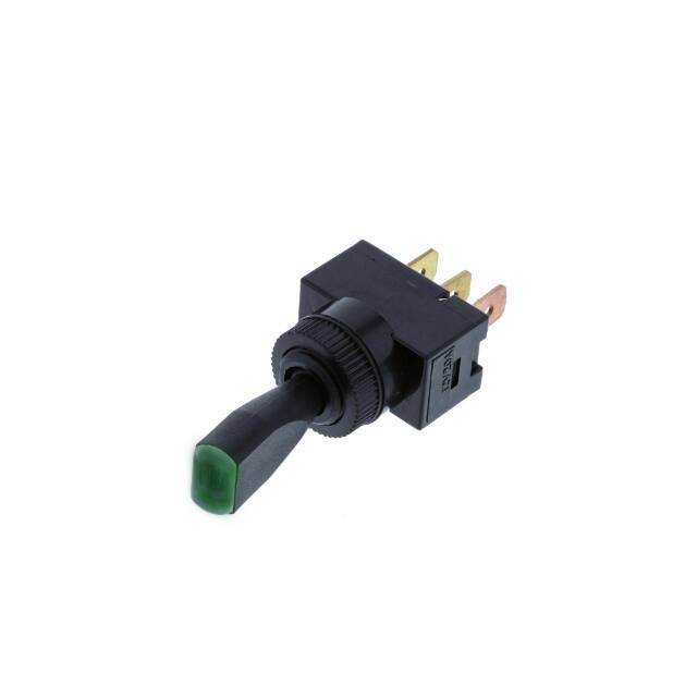 TE2-1A-DC-1-GL WEDGE TOGGLE OFF-ON GREEN LED