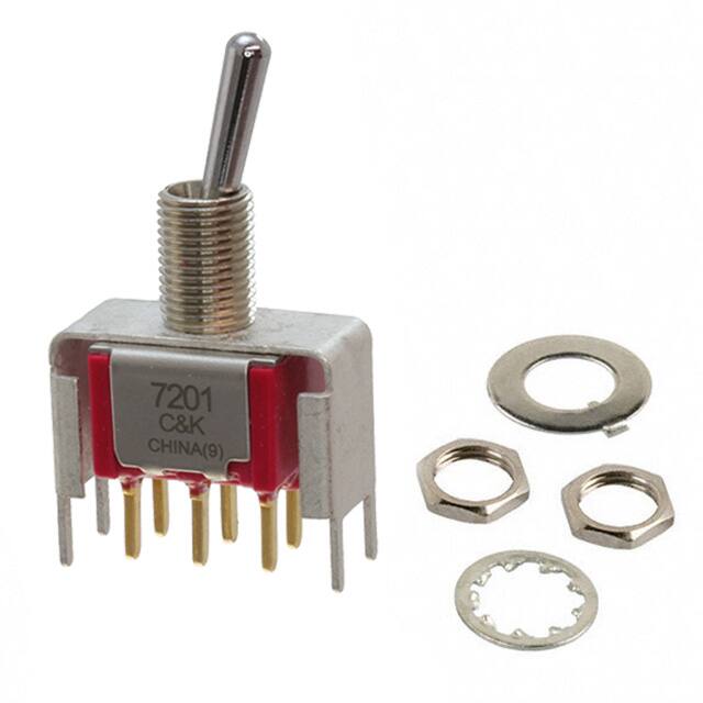 7201SYV6BE SWITCH TOGGLE DPDT 0.4VA 20V