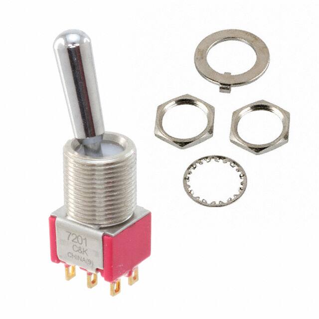 7201TCWZBE SWITCH TOGGLE DPDT 0.4VA 20V