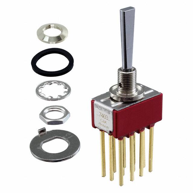 7403P1CWWBE SWITCH TOGGLE 4PDT 0.4VA 20V
