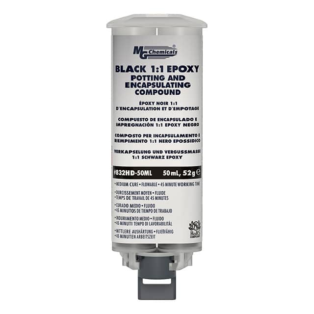 832HD-50ML BLACK 1:1 EPOXY
