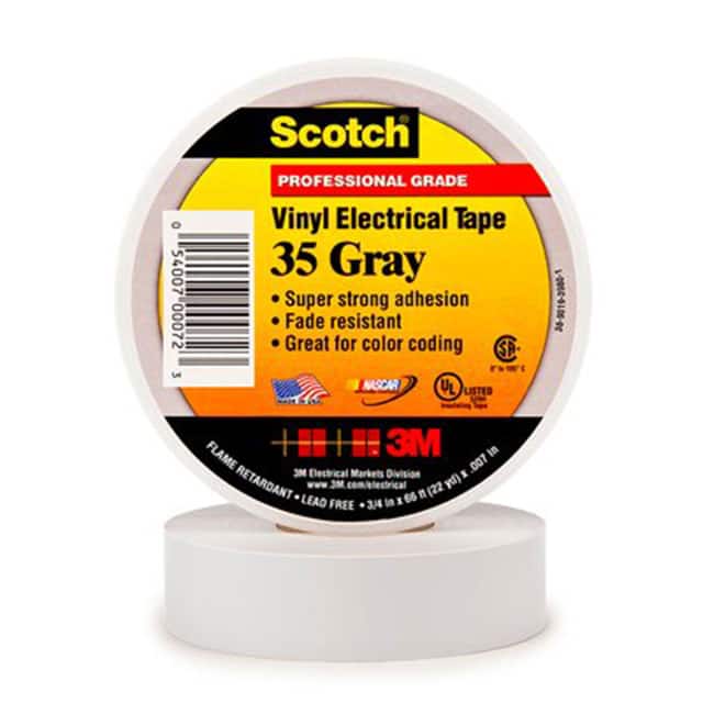 35-GRAY-1/2 TAPE ELECTRICAL GRY 1/2"X 6.7YDS