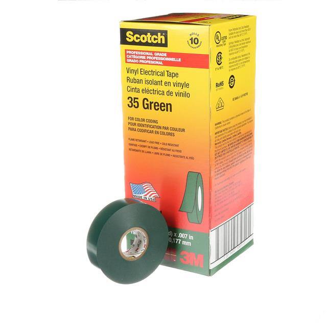 35 GREEN (3/4"X66') TAPE ELECTRICAL GRN 3/4"X 22YDS
