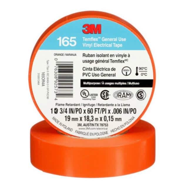 165OR4A VINYL ELECT TAPE 165 ORANGE 3/4"