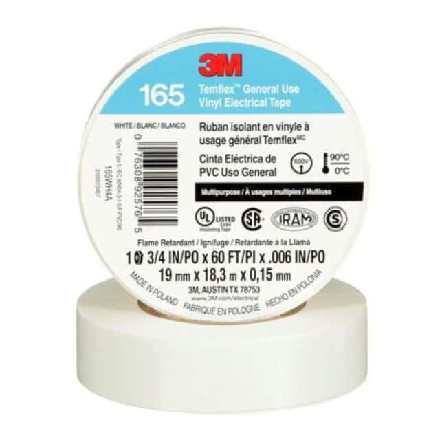 165WH4A VINYL ELECT TAPE 165 WHITE 3/4"X