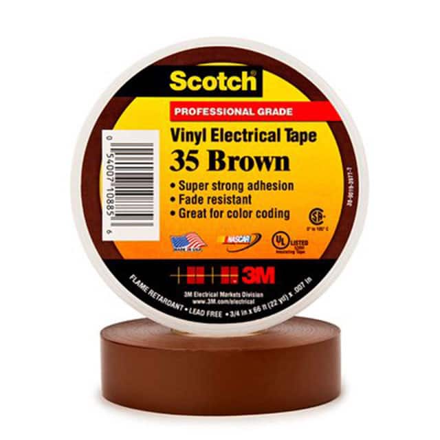 35-BROWN-1/2 TAPE ELECTRICAL BRN 1/2"X 6.7YDS