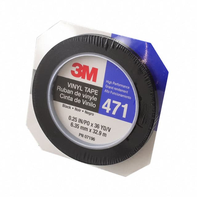 471-IWBLACK-1/4"X36RD VINYL TAPE BLACK 1/4"X 36YD