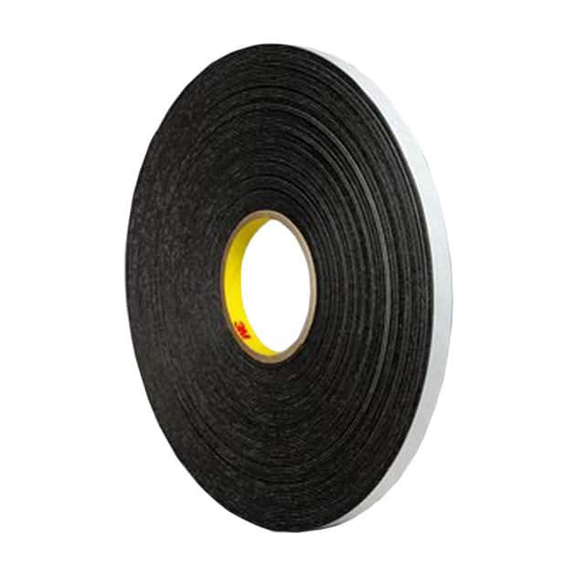 4466B-1"X36YD TAPE DBL COATED BLACK 1"X 36YDS