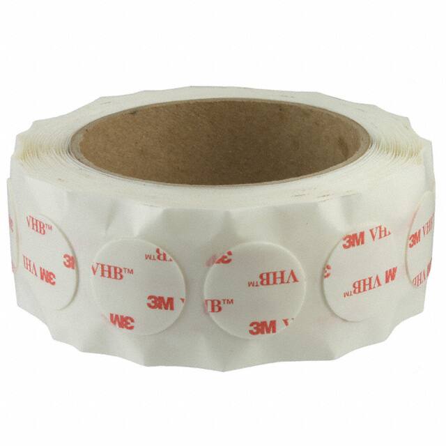 3M 4930 CIRCLE-1"-250 TAPE DBL COATED WHT 1" DIA 250PK