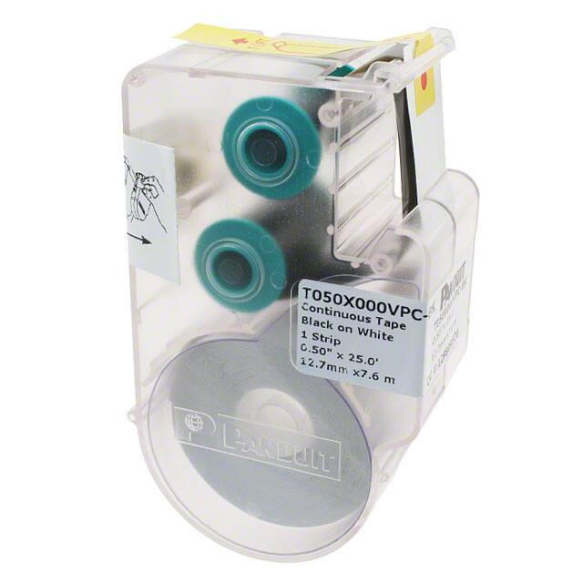 T050X000VPC-BK TAPE MARKING BLK/WHT 1/2"X 8.3YD
