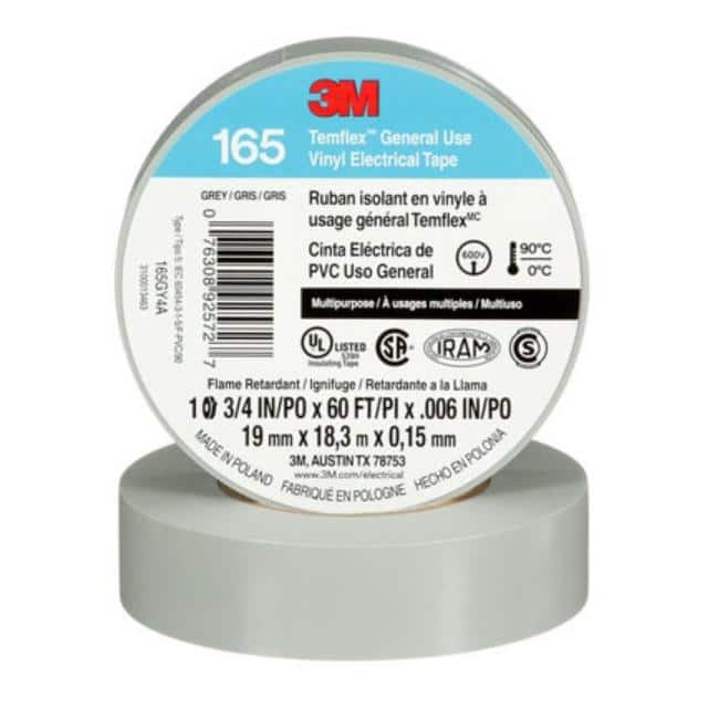 165GY4A VINYL ELECT TAPE 165 GRAY 3/4"X6