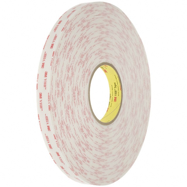 4950-3/4"X36YD-SMPK TAPE DBL COATED WHT 3/4"X 36YDS