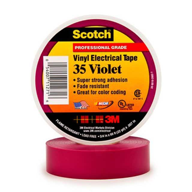 35-VIOLET-1/2 TAPE ELECT VIOLET 1/2"X 6.7YDS