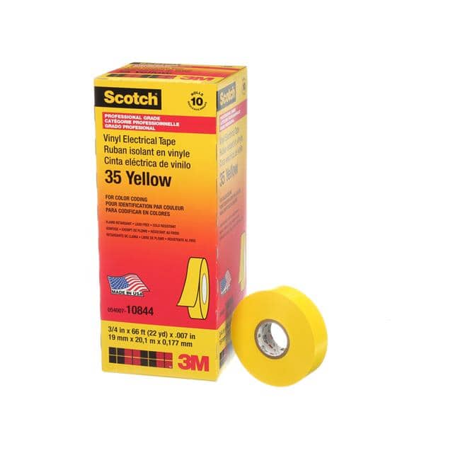 35 YELLOW (3/4"X66') TAPE ELECTRICAL YLW 3/4"X 22YDS