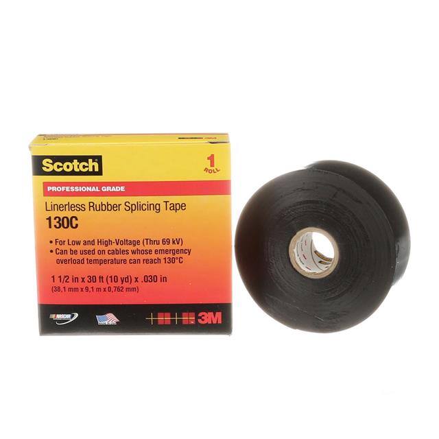 130C-1-1/2X30FT TAPE ELECTRICAL BLK 1.5"X 10YDS