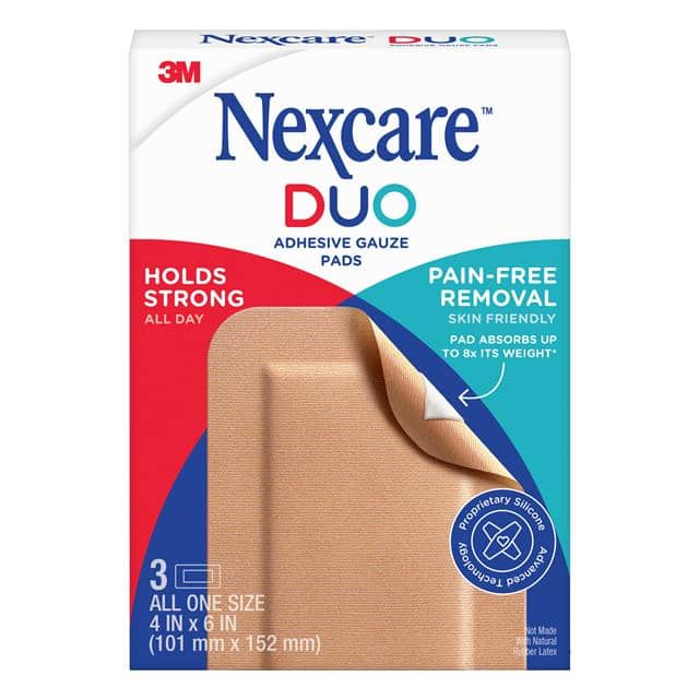 DSA46-3 NEXCARE DUO ADHESIVE GAUZE PADS