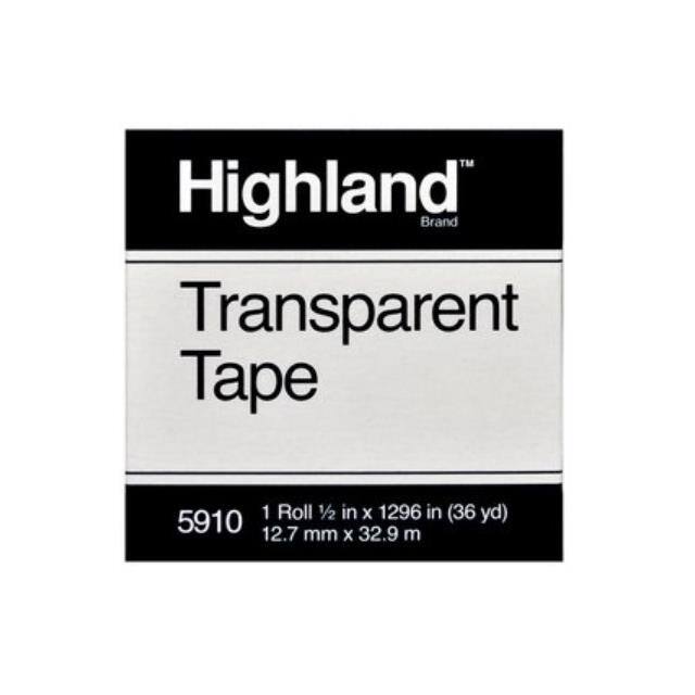 5910 1/2"X1296 HIGHLAND TRANSPARENT TAPE 5910 1