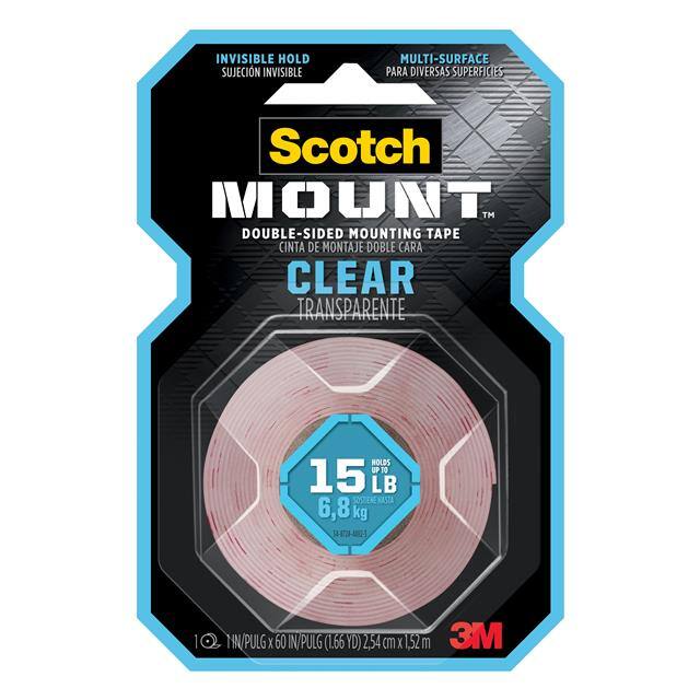 410H 1"X60" SCOTCH-MOUNT CLEAR DOUBLE-SIDED