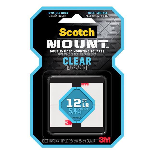 410H-SQ-48 SCOTCH-MOUNT CLEAR DOUBLE-SIDED