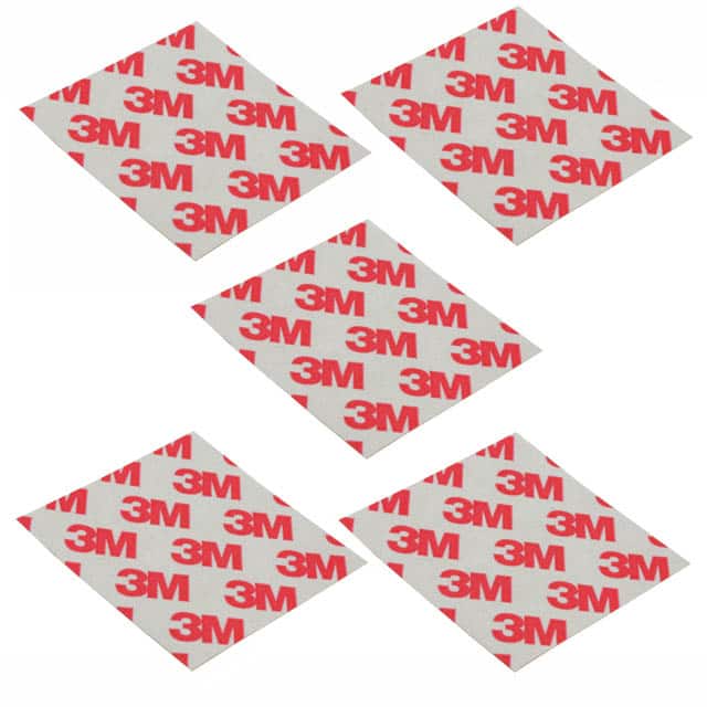 5-9088-1S TAPE DBL COATED CLEAR 1"X 1" 5PK